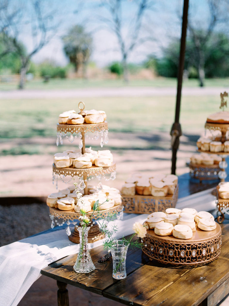 Cinnamon Roll Wedding Desserts, Cupcake Replacement, Reception Details, Outdoor Reception, Long Tables, Farm at South Mountain Reception, Spring Wedding Decor, Spring Brunch Wedding at The Farm at South Mountain, Fine Art Wedding Inspiration, Spring Wedding Inspiration, Brunch Wedding, Ball Photo Co, Fine Art Wedding, Film Wedding Photography, Fine Art Film, The Farm at South Mountain, Phoenix Wedding Venues, Blush Ivory Green Wedding Palette, Morning Wedding, Phoenix Wedding Photographer, Arizona Wedding Photographer