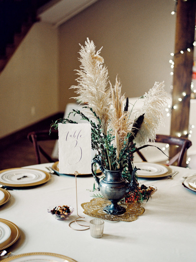 Fine art table centerpieces, Old world table details, reception decor, Table numbers, Rainy Wedding Day, Silver Oaks Chateau Wedding, St Louis Wedding Photographer, Missouri Wedding Photographer, Film Wedding Photography, Fine Art Wedding, Destination Wedding Photographer, Ball Photo Co, Fall Wedding Inspiration, Castle Wedding Venue, Midwest Wedding, Old World Wedding Inspiration, Pentax 645N, Portra 800, Organic Berry Wedding, Berry tone color palette, Burgundy Forest Green Wedding