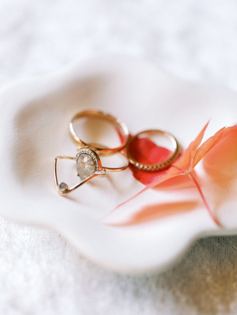Fine Art Wedding Rings, Opal Engagement Ring, V Ring, Engagement Ring Inspiration, Fall Leaves, Maple Leaves, Fine Art Flat Lay, Bridal Details, Fine Art Bride, Intimate Fall Beach Wedding, Micro Wedding, Popham Beach Wedding, Fine Art Photographer, Fine Art Wedding Photography, Fine Art Wedding, Ball Photo Co, Maine Wedding Photographer, Portland Maine Wedding Photographer, Destination Wedding, Elopement, Intimate Small Wedding Inspiration, New England Wedding Photographer